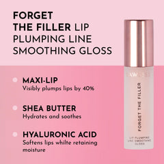 Lawless Forget The Filler gloss tube front rosy pink shade sleek packaging
