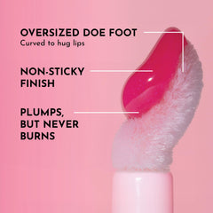 Lawless plush applicator close-up for comfortable, even gloss application