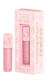 Lawless Forget The Filler lip-plumping gloss Blooming Heirloom pink swatch with glossy hydration.
