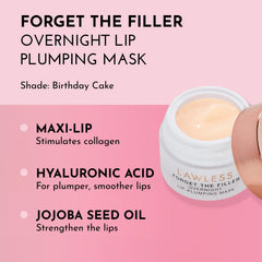 Lawless Forget The Filler overnight lip mask application closeup demonstrating smooth texture