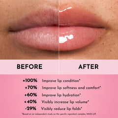 LAWLESS Mini Rosy Outlook lip gloss in rosy shade emphasizes plump-looking lips and hydration.