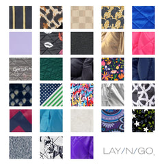 Lay-n-Go Cosmo butterfly small floral drawstring closure for fast cleanup after use.