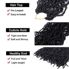 Layashow 24inch prelooped crochet design for easy DIY installation