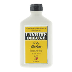 Layrite Daily Shampoo bottle with fresh eucalyptus aroma for a refreshed scalp cleanse