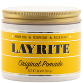 Layrite Original Pomade bottle ready for application with easy wash-out hold.