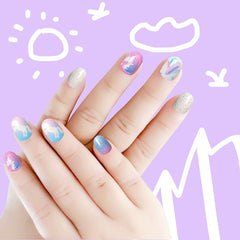 Laza nail tips 24 sizes numbered 0-9 for easy finger fit.