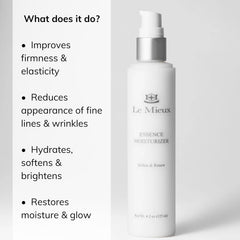 Le Mieux Essence ingredients image spotlights hyaluronic acid for plump, hydrated skin