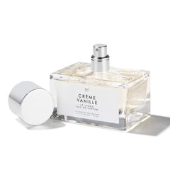Le Monde Gourmand Crème Vanille notes display vanilla-apricot-jasmine visual for warmth