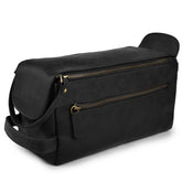 LEATHER VILLAGE premium leather travel bag closed showing rugged durability for on the go trips