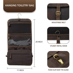 Leather Village bag close-up with YKK zipper for secure travel access