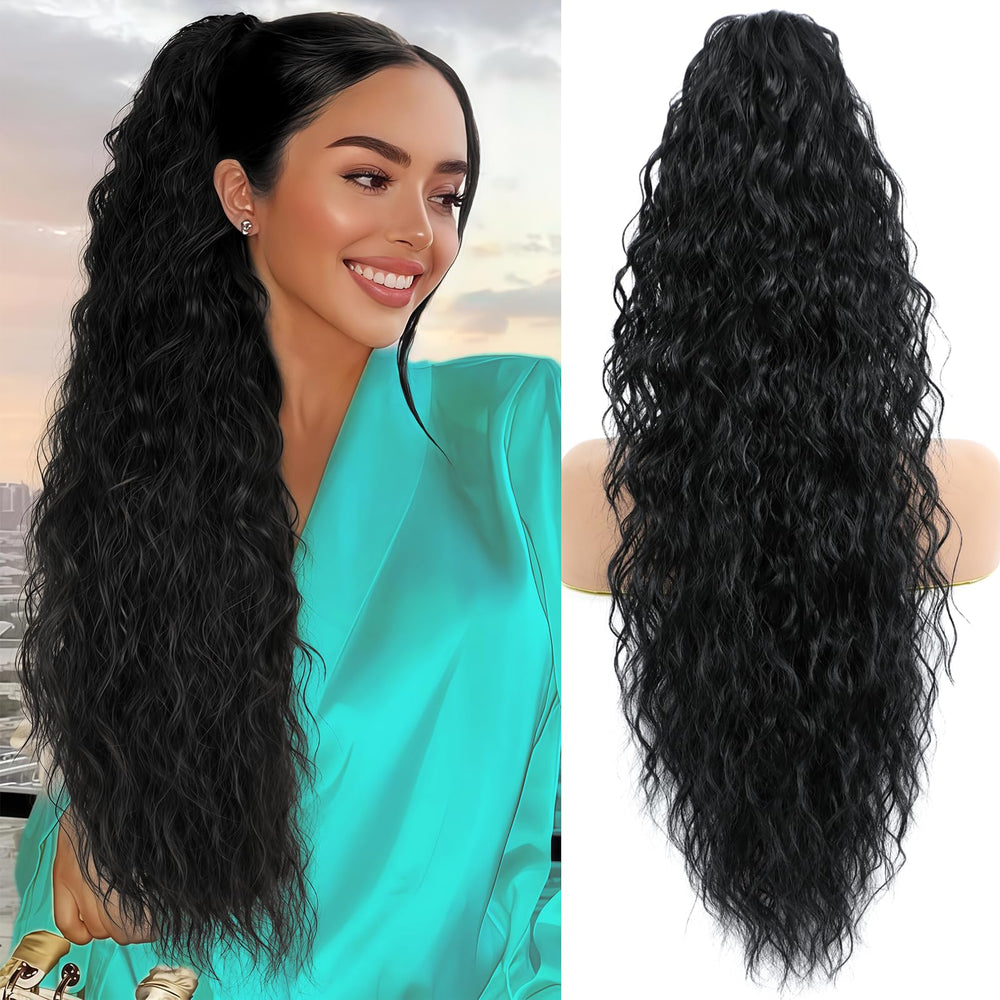 LEDIZE Ponytail Extension top view shows length and volume for daily styling