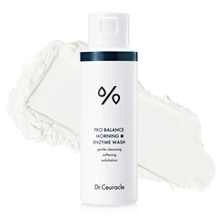 Leegeehaam Dr.Ceuracle Pro Balance Enzyme Powder Face Wash dispenses powder for quick morning cleanse.