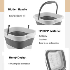 Leemeimei foot soak tub showing acupoint massage nodes for relief