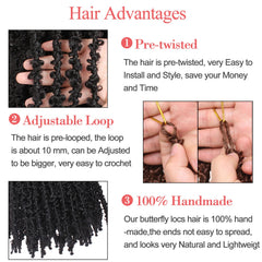 Leeven 6 packs butterfly locs image economical bundle for full head.