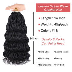 Leeven ocean wave braids synthetic fiber feel lightweight and tangle-free