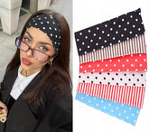 Leeven polka-dot headband pack shows playful design for all-day wear and easy styling.