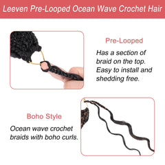 Leeven pre-twisted ocean-wave hair closeup demonstrates quick styling and tangle-free movement.