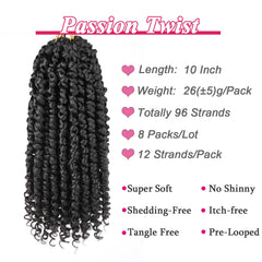 Leeven short bob passion twist ends show natural waves for boho styling.