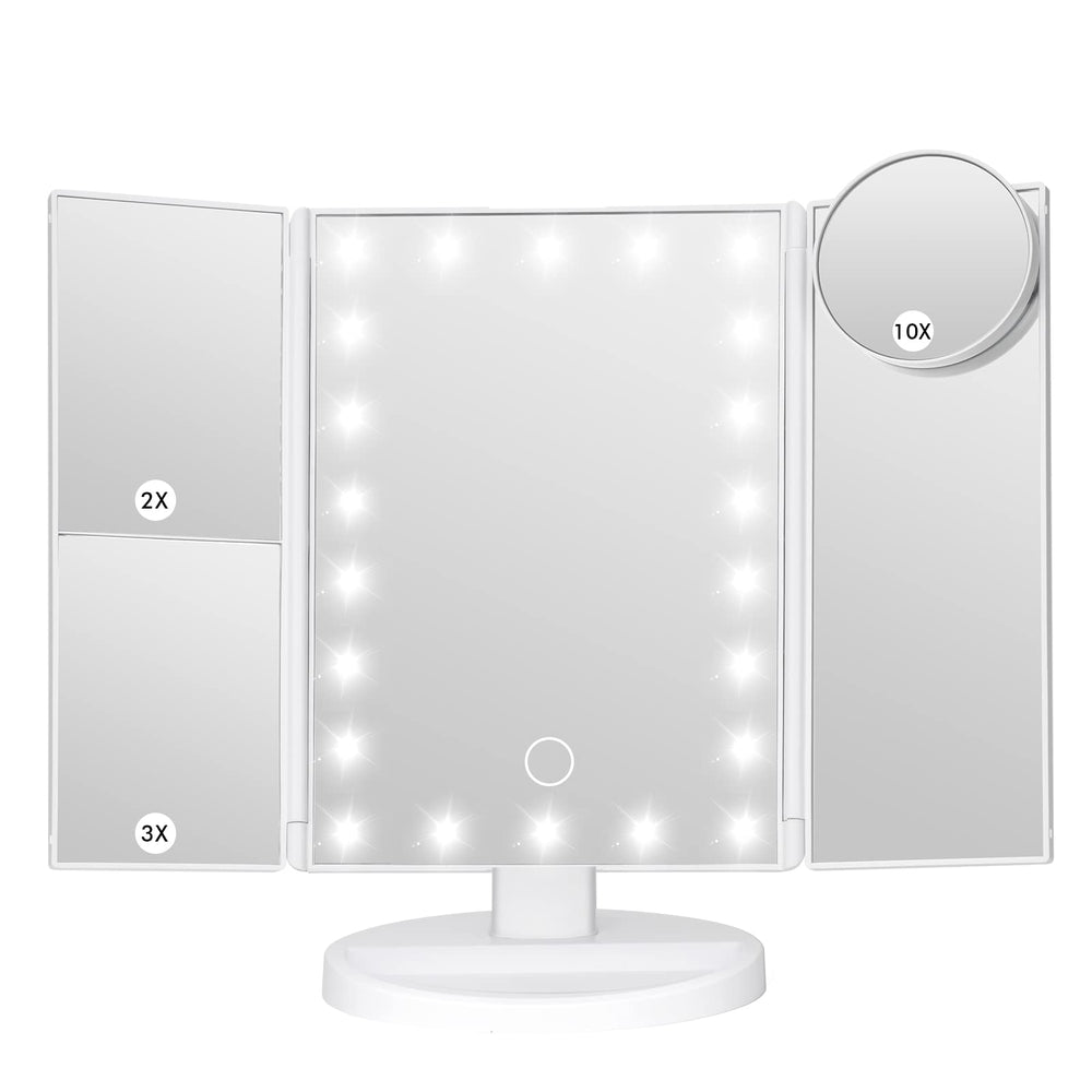 LeeWent makeup mirror lights four-panel setup for precise makeup application