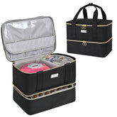 LEFOR·Z Nail Polish Organizer exterior bag view shows durable nylon for travel storage.