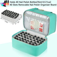 LEFOR·Z removable bottle divider securely holds 40 bottles of 15ml for travel.