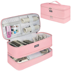 LEFOR·Z pink travel case for Shark Flexstyle, front view showing organized interior.
