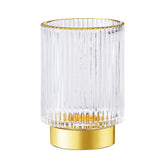 LEICURACE vintage glass brush cup showcases elegant storage for makeup tools.