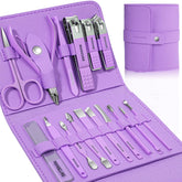 Leipple manicure set leather case closeup illustrates premium organization for travel