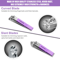 Leipple pedicure tools stainless steel assembly shows versatile 16-piece kit
