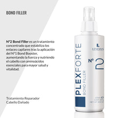 Lendan Plex Forte Nº2 Bond Filler dispensing tube ready for precise at-home application.