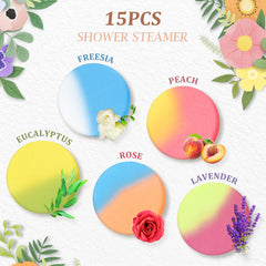 leoce shower steamers five scent lineup for varied aromatherapy
