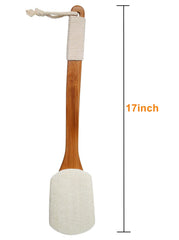 Leotruny natural loofah scrubber expands when wet for gentle exfoliation