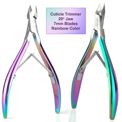 LePinko cuticle trimmer blade close-up highlights super sharp blades for neat, clean cuts.