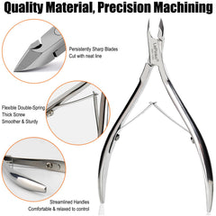 LePinko cuticle trimmer ergonomic handle shows comfortable grip for extended use