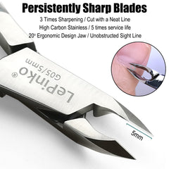 LePinko trimmer made from high-carbon stainless steel for durable sharpness.