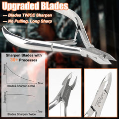 LePinko cuticle trimmer jaw detail with 5mm design for neat cuts