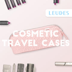 Leudes pink travel case made of water-resistant nylon shows durable, chemical-free construction.