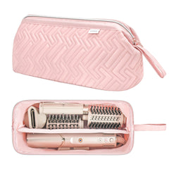 Leudes pink travel bag for Shark Flexstyle open, padded interior protects wand and dryer.
