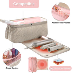 Leudes travel bag wide opening for quick access camel
