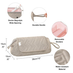 Leudes travel bag heat resistant mat camel used for hot tools