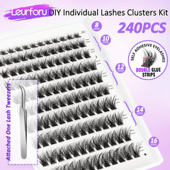 Leurforu upgraded fiber lash clusters feel light and durable on the eyes.
