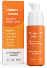 LeVaye Vitamin C Serum bottle close-up for brightening and even tone.