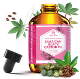 Leven Rose Jamaican Black Castor Oil bottle showing rich natural oil for hair and scalp care.