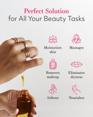 Leven Rose Jojoba Oil hair roots demonstrates nourishing care when added to shampoo or scalp.