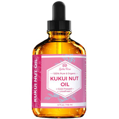 Leven Rose Kukui Nut Oil in amber glass protecting purity and extending shelf life.