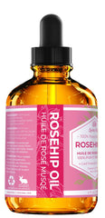 Leven Rose rosehip oil dropper delivering quick, absorbing skin hydration.