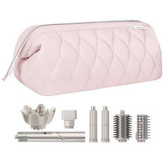 Lexeeco hair tools travel bag Shark Flex Fusion pink keeps attachments organized for travel