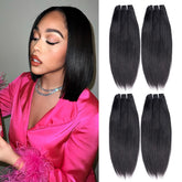 Liang Dian Brazilian virgin straight bundles 12in close-up for full-volume natural look