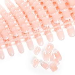 LIARTY 240pcs natural French short nails ready for quick at-home manicure
