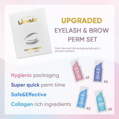 Libeauty lotion keratin bottle demonstrates gentle formula for healthier looking lashes